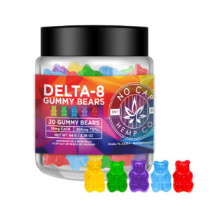 No Cap Hemp Co Delta 8 THC Gummy Bears - Assorted Flavors 25mg 20 Count