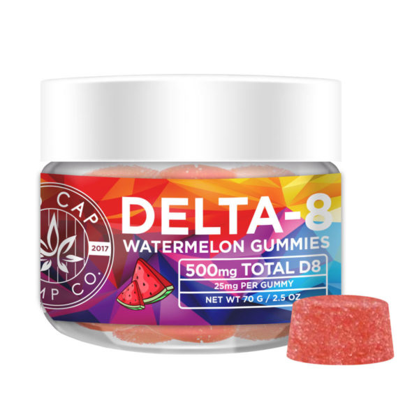 No Cap Hemp Co Delta 8 THC Vegan Gummies - Watermelon 25mg 20 Count