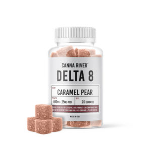 Canna River Delta 8 Gummies - Caramel Pear 25mg 20 Count