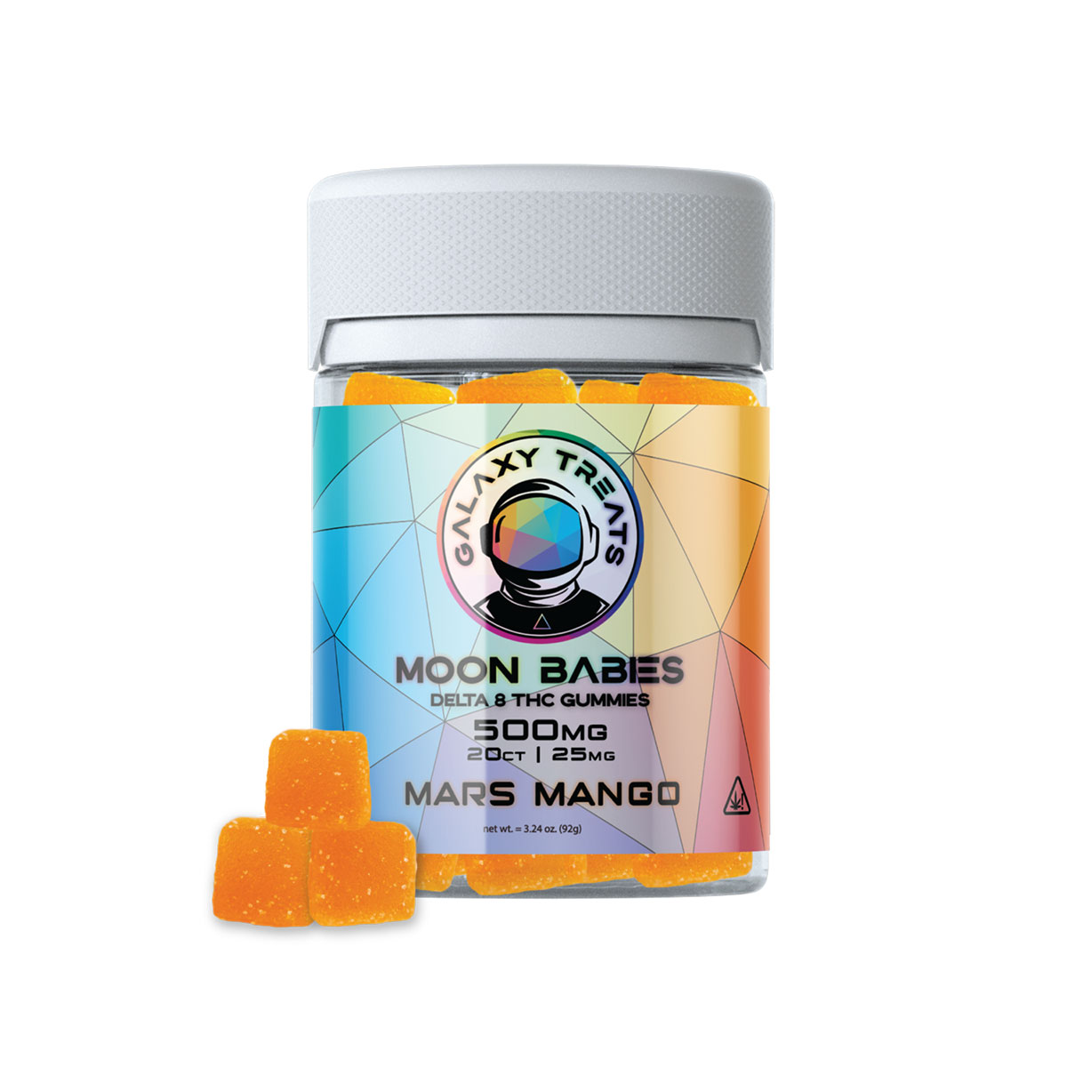 Galaxy Treats Delta 8 Gummies – Mars Mango 25mg 20 Count