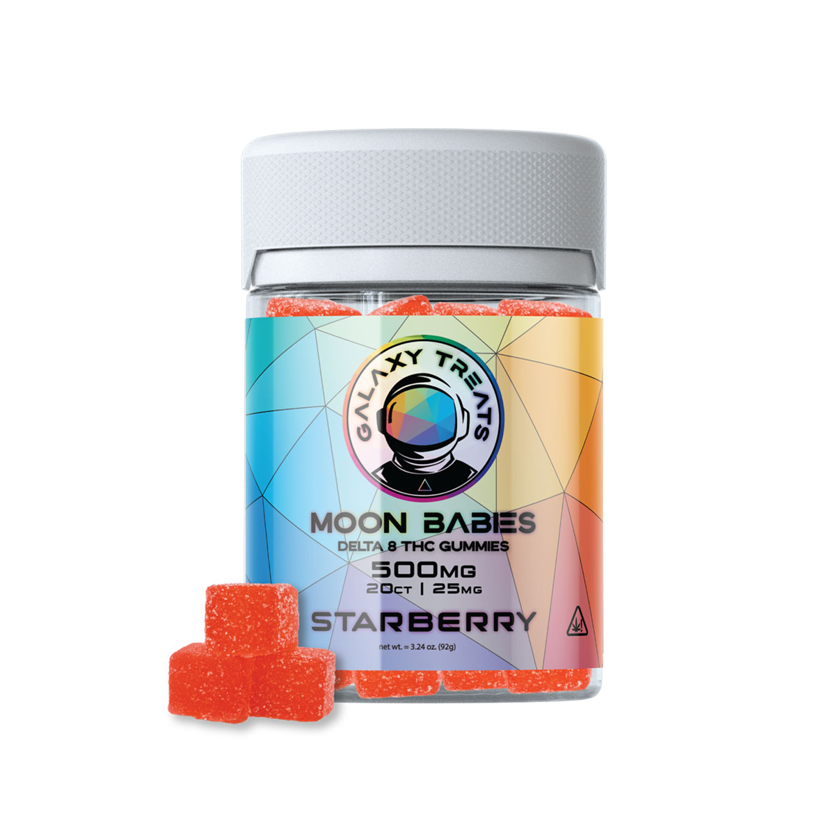 Galaxy Treats Delta 8 Gummies – Starberry 25mg 20 Count