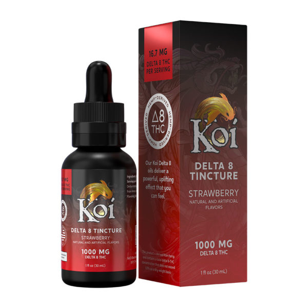 Koi Delta 8 THC Tincture Oil - Strawberry 1000mg