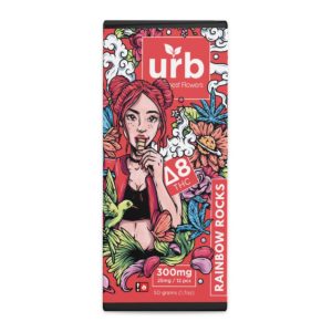 Urb Finest Flowers Delta 8 THC Chocolate Bar - Rainbow Rocks 300mg