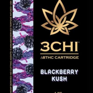 3Chi Delta 8 THC Vape Cartridge - Blackberry Kush 1ml