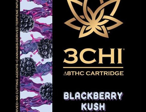 3Chi Delta 8 THC Vape Cartridge - Blackberry Kush 1ml