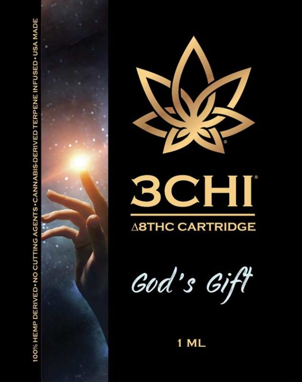 3Chi Delta 8 THC Vape Cartridge - God's Gift 1ml
