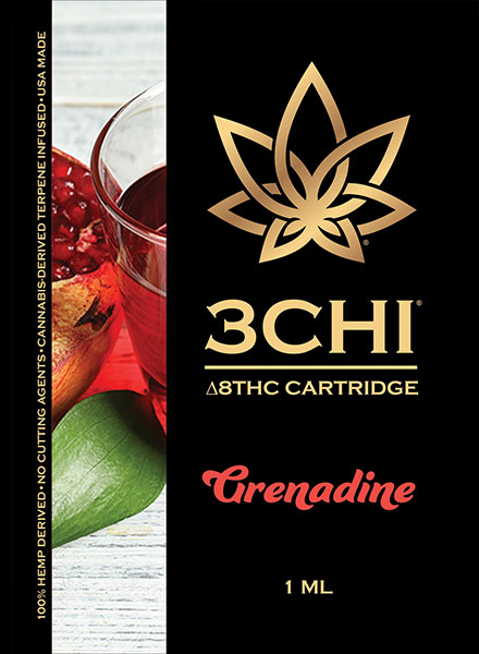 3Chi Delta 8 THC Vape Cartridge - Grenadine 1ml