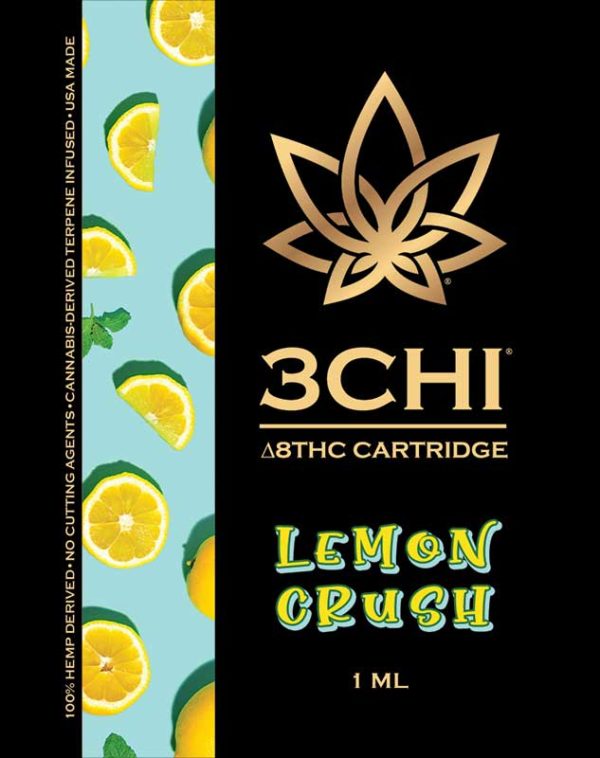 3Chi Delta 8 THC Vape Cartridge - Lemon Crush 1ml
