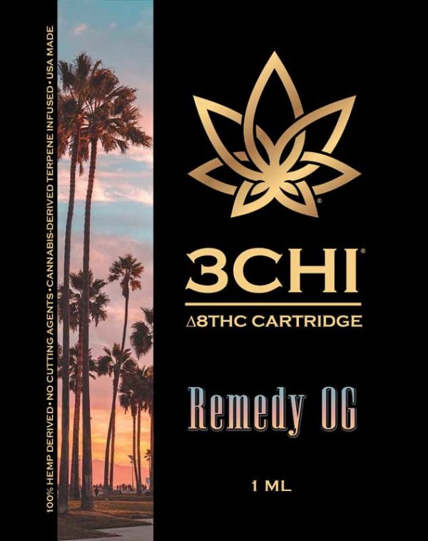 3Chi Delta 8 THC Vape Cartridge - Remedy OG 1ml