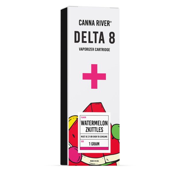 Canna River Delta 8 Vape Cartridge - Watermelon Zkittles 1000mg 1G
