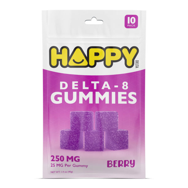 Happy Delta 8 Gummies - Mixed Berry 25mg 10 Count