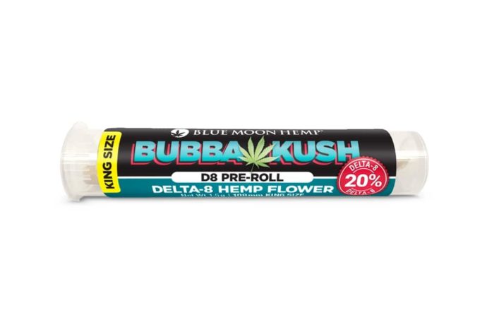 Blue Moon Hemp Delta 8 Moon Rock Preroll with Kief - Bubba Kush