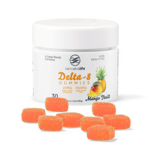 Cannabis Life Delta 8 THC Gummies - Mango Twist 25mg