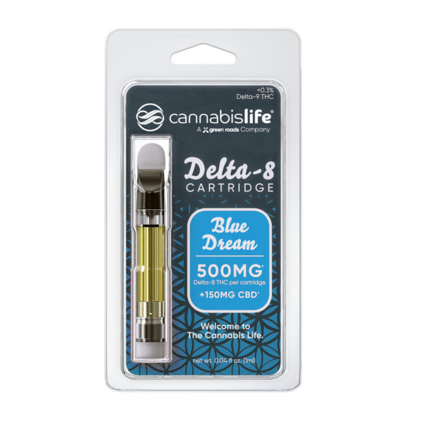 Cannabis Life Delta 8 plus CBD Vape Cartridge - Blue Dream 650mg