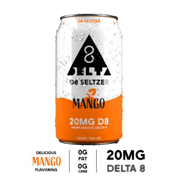 D8 Seltzer Delta 8 THC Seltzer - Mango 4 Pack