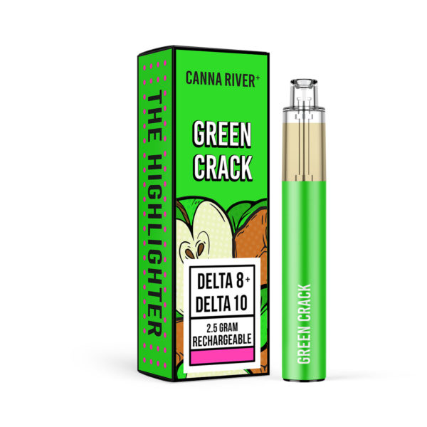 Canna River Delta 8 D10 Highlighter Disposable Vape - Green Crack 2.5 Grams