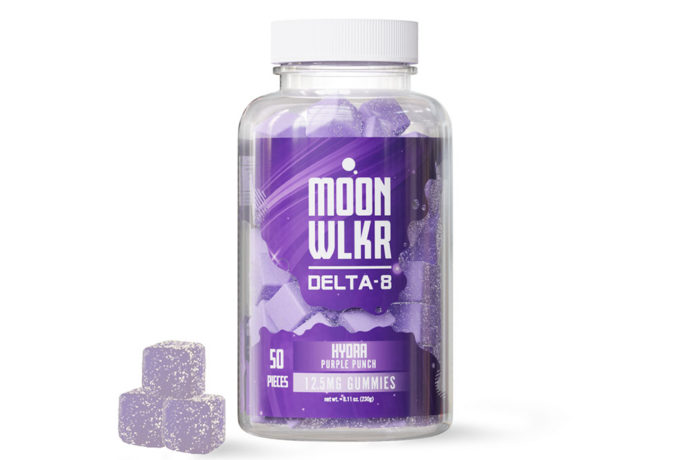 MoonWLKR Delta 8 THC Gummies - Hydra Purple Punch 12.5mg 50 Count