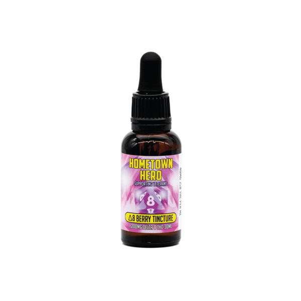 Hometown Hero Delta 8 Tincture Oil - Berry 1200mg 30ml