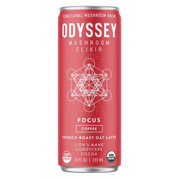 Odyssey Elixir Focus Brew - French Roast Oat Latte 7.4oz 12 Pack