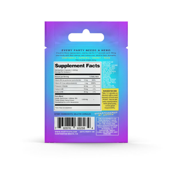 Party Kaps Kanna Capsules 2 Count Label