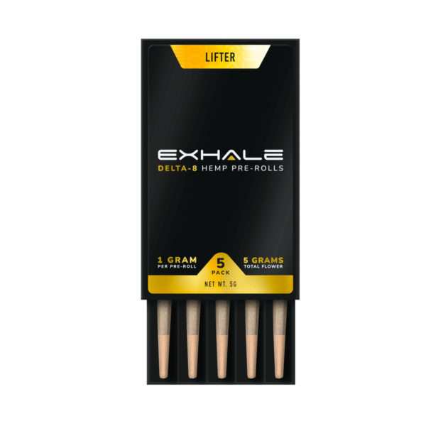 Exhale Delta 8 Prerolls - Lifter 5 Pack Open