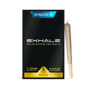 Exhale Delta 8 Prerolls - Skywalker OG 5 Pack