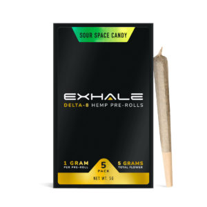 Exhale Delta 8 Prerolls - Sour Space Candy 5 Pack