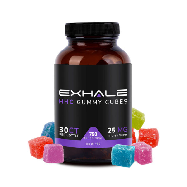 Exhale HHC Gummy Cubes - Fruit Mix 25mg 30 Count