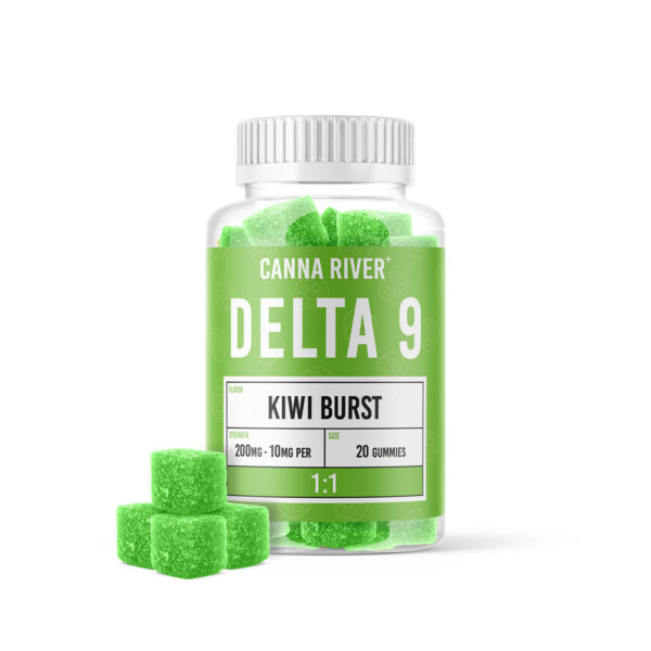 Canna River Delta 9 Gummies - Kiwi Burst 10mg 20 Count