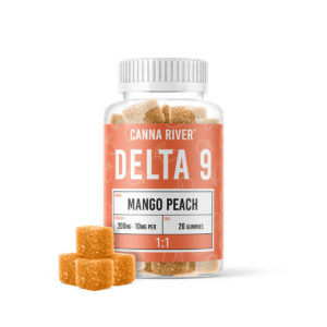 Canna River Delta 9 Gummies - Mango Peach 10mg 20 Count