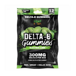 Hemp Bombs Delta 8 Gummies - Electric Lime 25mg 12 Count