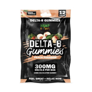 Hemp Bombs Delta 8 Gummies - Peach Paradise 25mg 12 Count