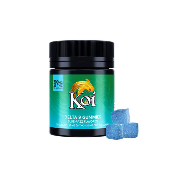 Koi Delta 9 CBD Gummies - Blue-Razz 10mg 20 Count