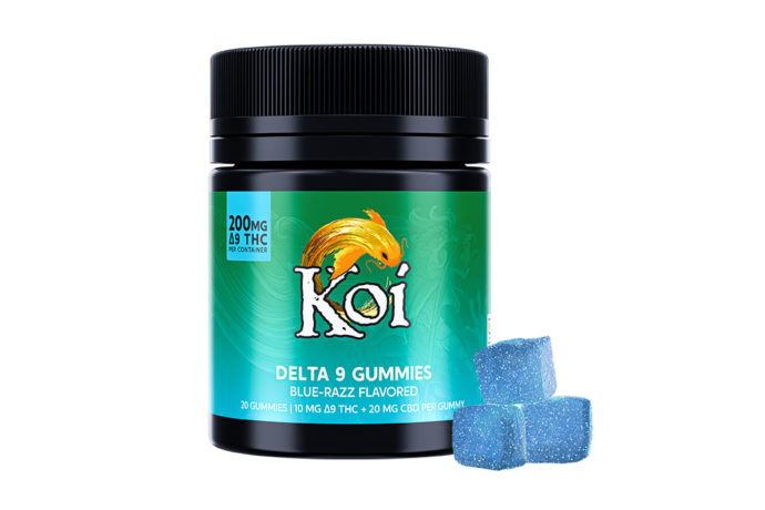 Koi Delta 9 CBD Gummies - Blue-Razz 10mg 20 Count