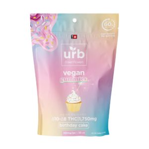 Urb Delta 8 D10 Gummies - Birthday Cake 50mg 35 Count