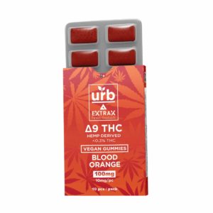Urb Extrax Delta 9 THC Gummies - Blood Orange 10mg 10 Count