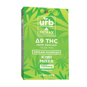 Urb Extrax Delta 9 THC Gummies - Kiwi Mixer 10mg 10 Count