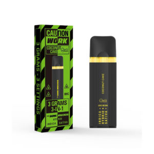 Work Delta 8 + D10 + THC-P + HHC Dome Wrecker Live Resin Disposable Vape - Coconut Cake 3G