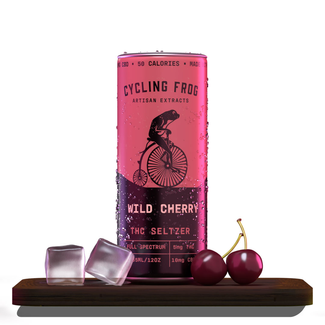 Cycling Frog THC Seltzer Wild Cherry 5mg 12oz 6 Pack 