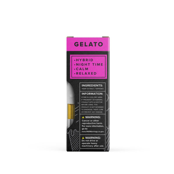 HoneyRoot Delta 8 Vape Cart - Gelato 1G Back