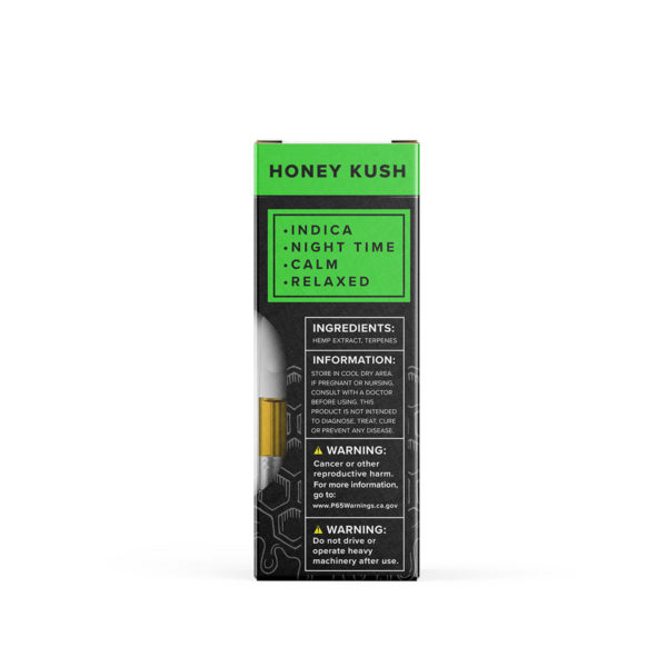 HoneyRoot Delta 8 Vape Cart - Honey Kush 1G Back