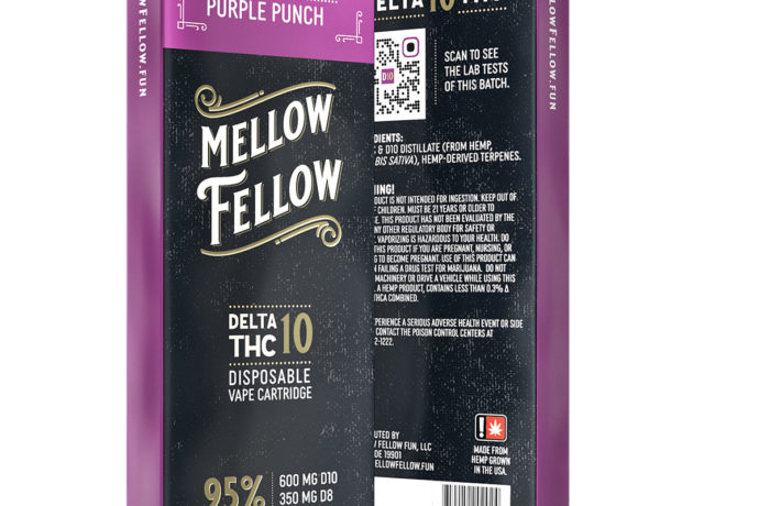 Mellow Fellow D10 Disposable Vape - Purple Punch 1ML