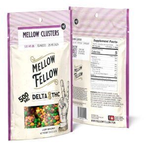 Mellow Fellow Delta 8 Gummies - Mellow Clusters 25mg 20 Count