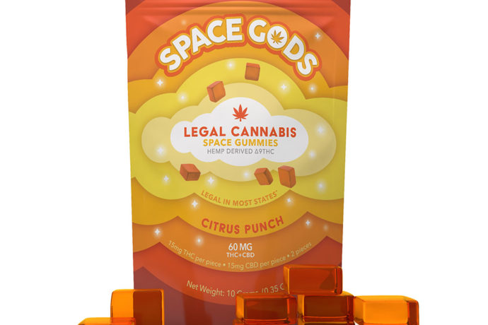 Space Gods Delta 9 THC plus CBD Gummies - Citrus Punch 15mg 10 Count