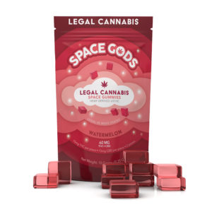 Space Gods Delta 9 THC plus CBD Gummies - Watermelon 15mg 10 Count