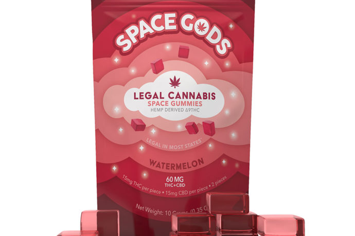 Space Gods Delta 9 THC plus CBD Gummies - Watermelon 15mg 10 Count