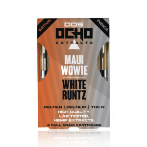 Dos Ocho Extracts Delta 8 D10 THC-O Dual Cartridges - Maui Wowie 1G White Runtz 1G