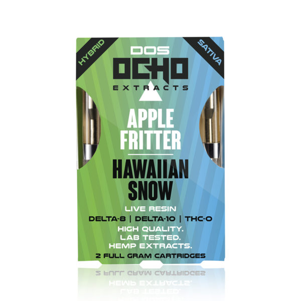 Dos Ocho Extracts Live Resin Dual Cartridges - Apple Fritter 1G Hawaiian Snow 1G