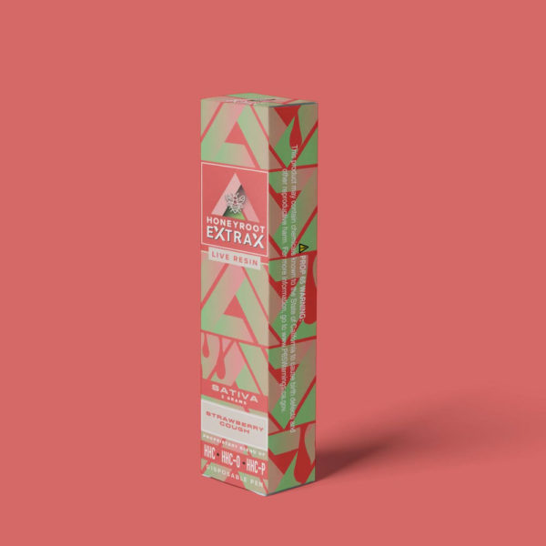 Honeyroot Extrax HHC HHC-O HHC-P Live Resin Disposable Vape - Strawberry Cough 2G