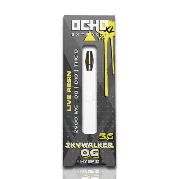 Ocho Extracts Live Resin Disposable D8 D10 THC-O Disposable - Skywalker OG 3G